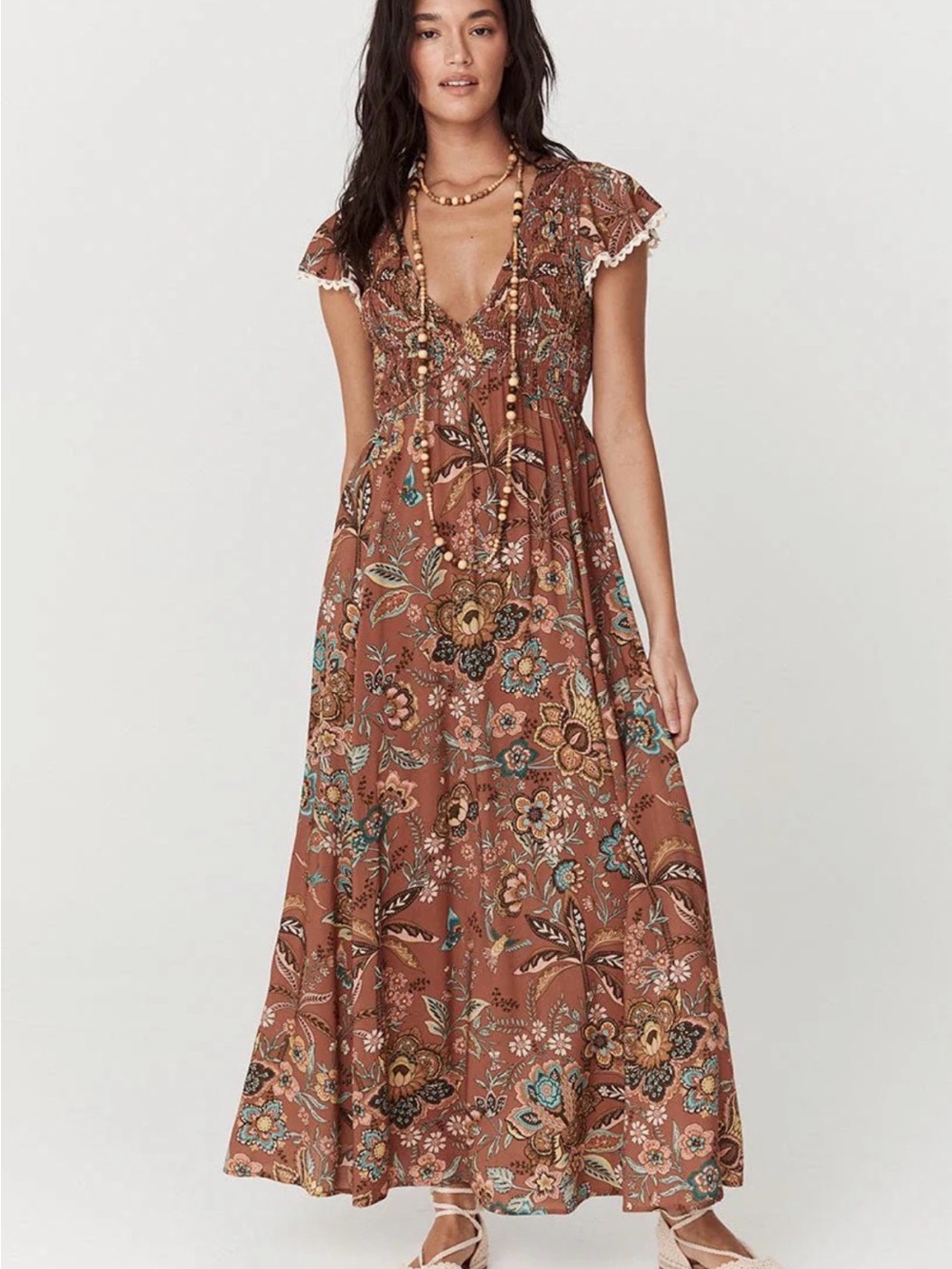 Spell Mojave Shirred Gown